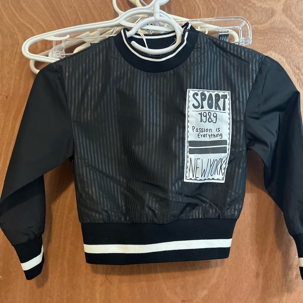 NWT Boy’s size 5 / 6 Black Pullover sport’s shirt by One Child